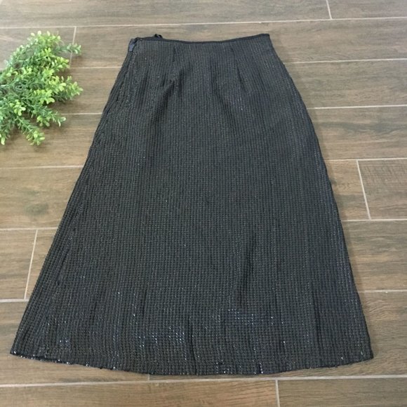 New Sexy faux wrap sequin midi skirt size Small - Picture 6 of 7